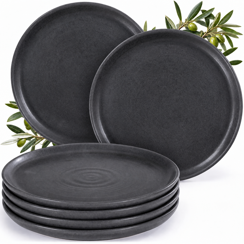 Platos llanos Algarve Basalt, set de 6