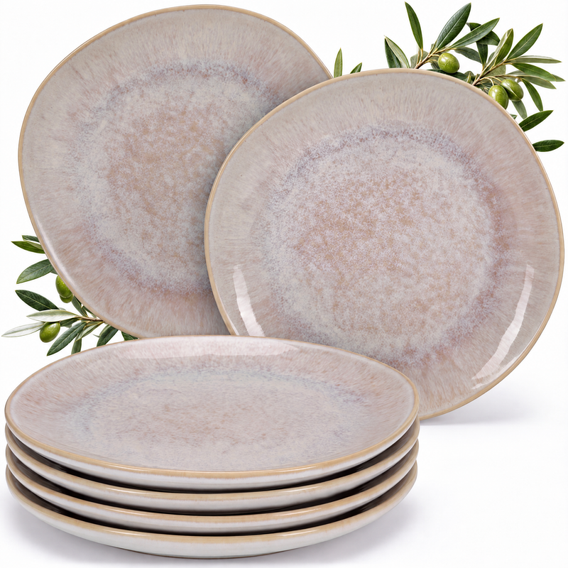 Platos llanos Porto Cashmere, set de 6