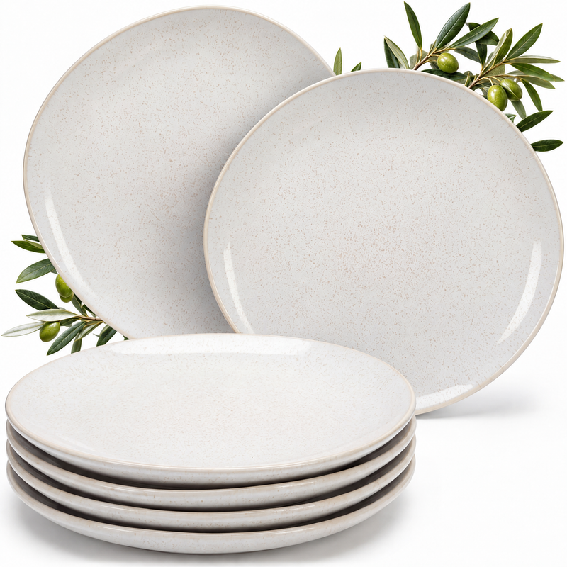 Platos llanos Porto Pearl, set de 6