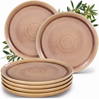 Platos llanos Algarve Caramel, set de 6