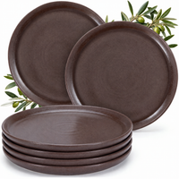 Platos llanos Algarve Cocoa, set de 6