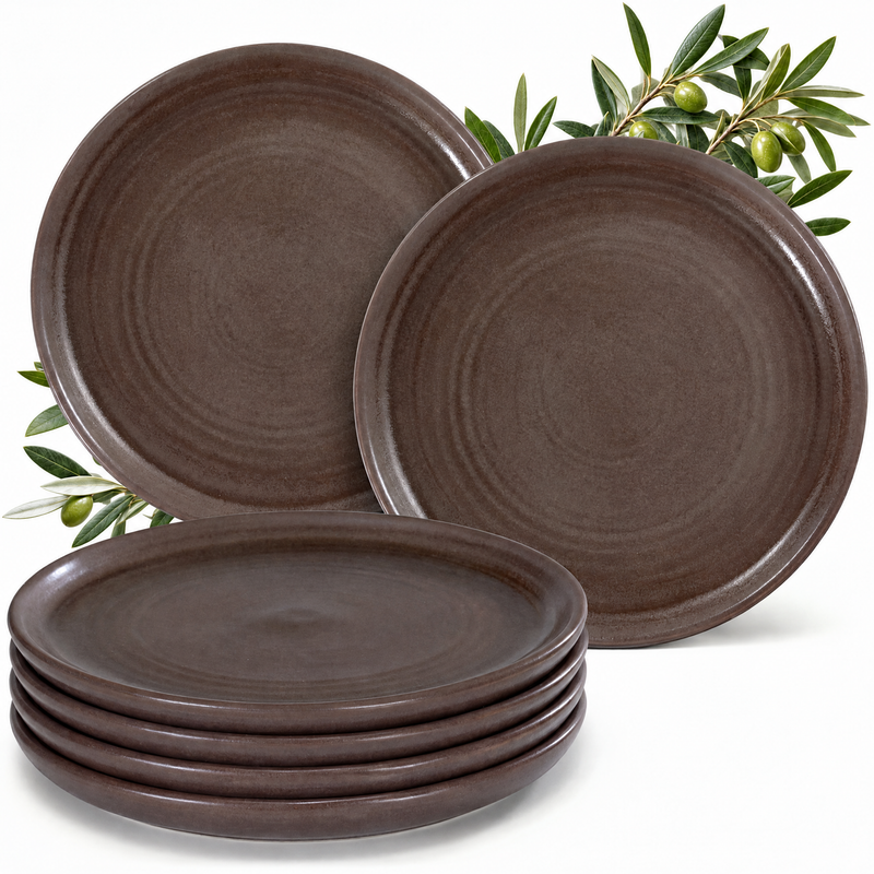 Platos de postre Algarve Cocoa, set de 6
