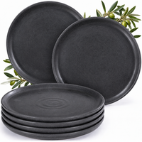 Platos llanos Algarve Basalt, set de 6