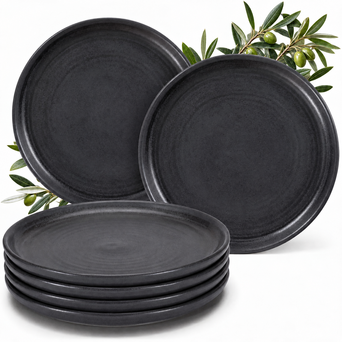 Platos de postre Algarve Basalt, set de 6